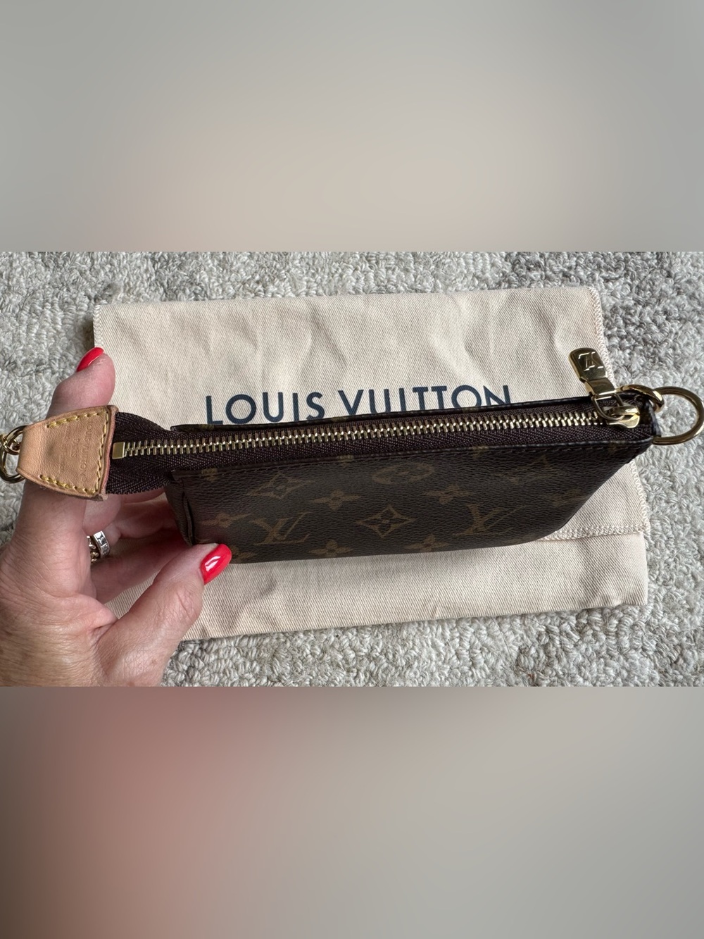Louis Vuitton Mini Pouchette Accessories In Monogram - Picture 12 of 15